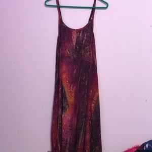 Spaghetti strap multi color dress.
